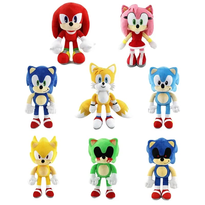 Hot-selling Original The Hedgehog 30cm New Super Plush Shadow Tails Knuckles Doll Cartoon Sonic Anime Plush Toy Gifts