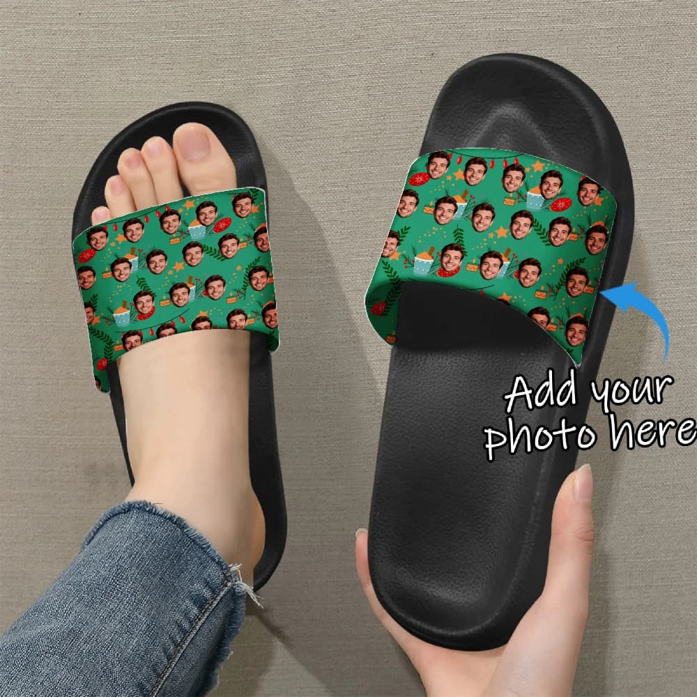 Customized women's slippers Customized text slippers Personalized fun text pictures Customized gifts for family and friends
