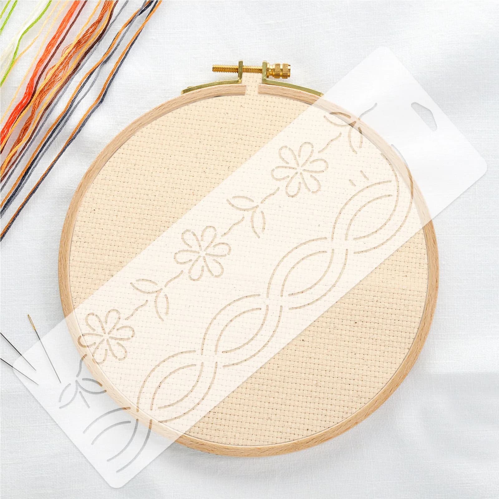 Set di 2 modelli per quilting in plastica trasparente, motivi per punto croce, per patchwork, ricamo e progetti di cucito.