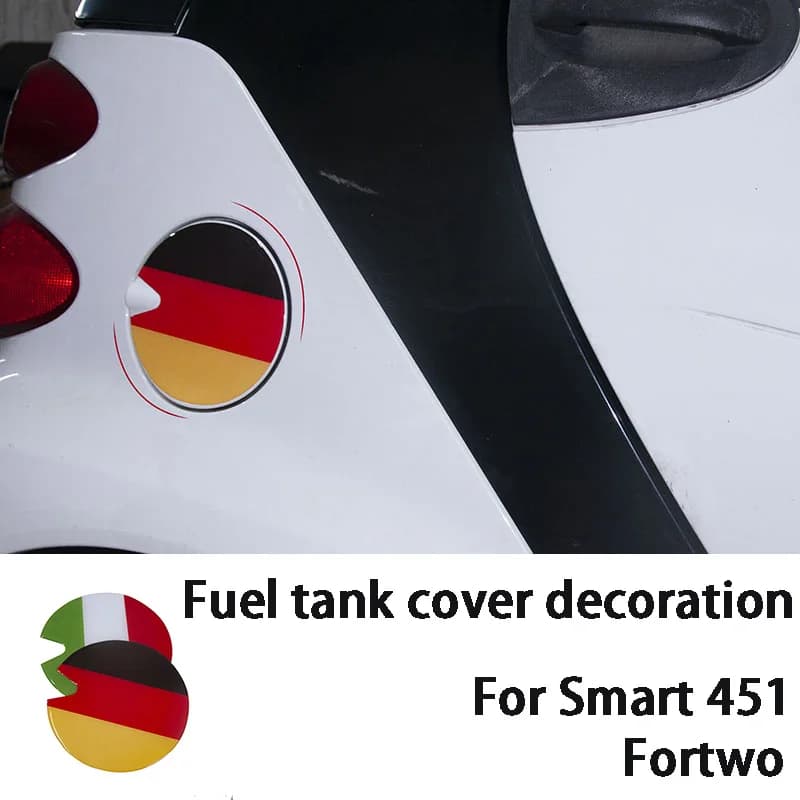 Decorazione della copertura del tappo del serbatoio del carburante Adesivi protettivi per auto Creativo elegante per Mercedes Smart 451 Fortwo Accessori esterni Trim