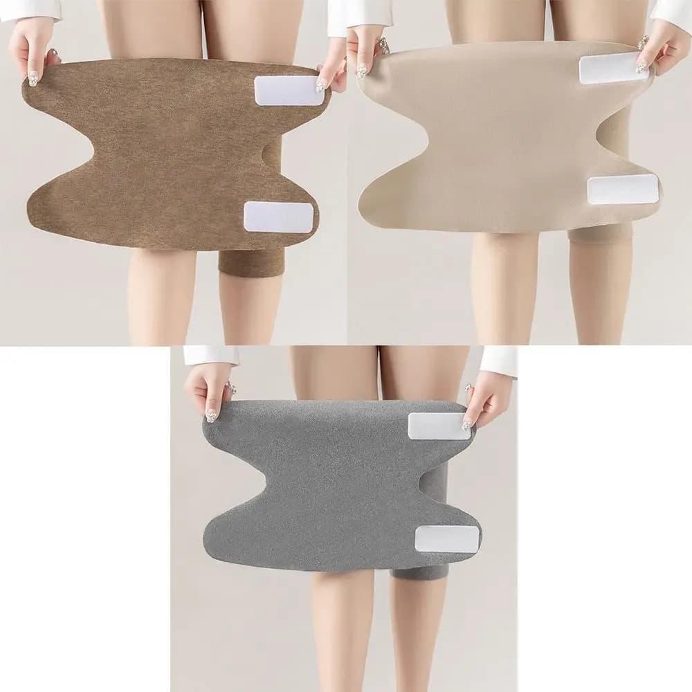 Ginocchiere Sportive Elastiche in Cotone Caldo, Grigio Nude Kaki, Supporto Compressivo Elastico, Ginocchiera a Compressione Elastica per Esterni