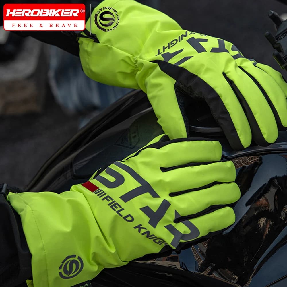 Guanti da moto impermeabili, guanti antipioggia per ciclismo, nuovi guanti antipioggia antiscivolo, attrezzatura da guida.