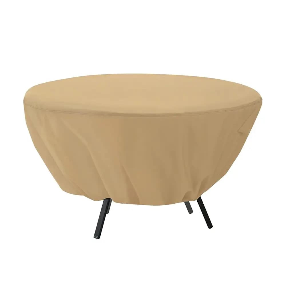 Copertura per Tavolo da Patio Rotonda da 50 Pollici in Terrazzo Resistente all'Acqua, Copertura per Tavolo da Esterno