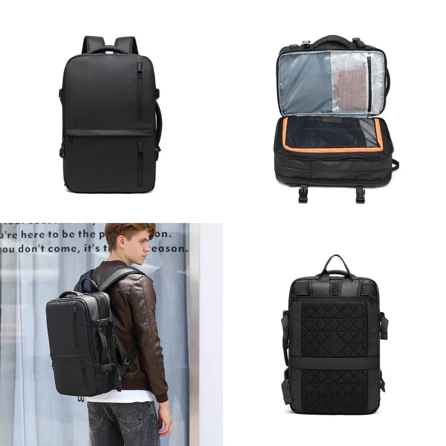 diNew StyletiZaino For Men Large Capacity Multifunctional Backpack Waterproof Korean Workwear for Wet and Dry Objects
