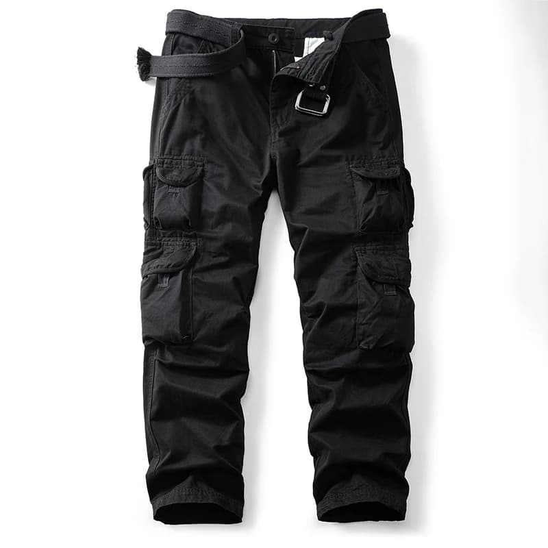 Pantaloni Cargo mimetici neri AKARMY pantaloni Ripstop multitasche da esterno pantaloni Casual Cargo resistenti all'usura autunnali maschili (senza cintura)