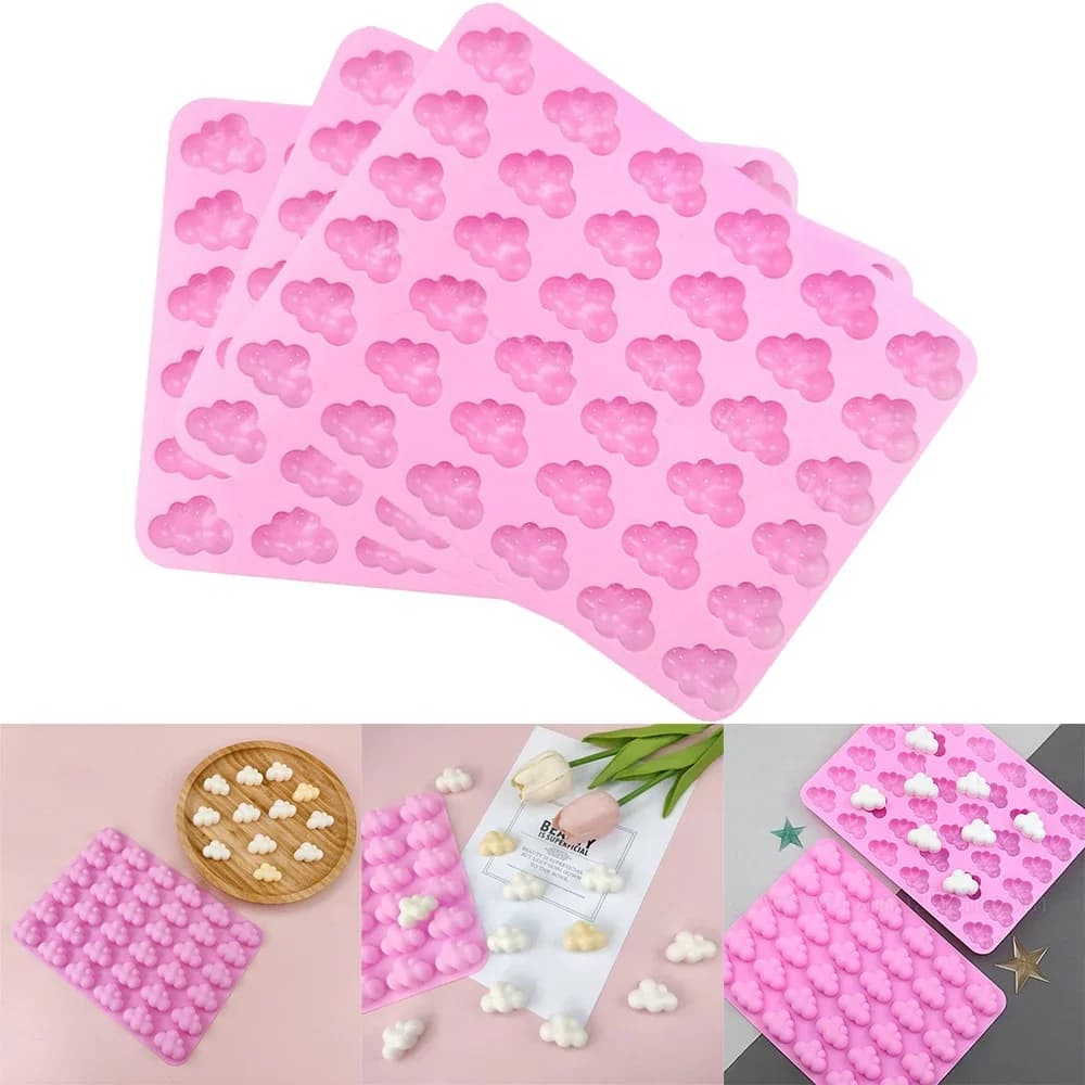 Stampo in Silicone a Forma di Nuvole per Decorazione Torte, Cioccolato, Fondente, Cubetti di Ghiaccio, Mousse