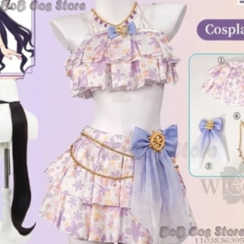 Vivlos Kawaii Swimming Uniform Swimsuit Dress Sweet Lolita Wig Furry Tail Cosplay Umamusume Pretty Derby Navidad Carnaval Event