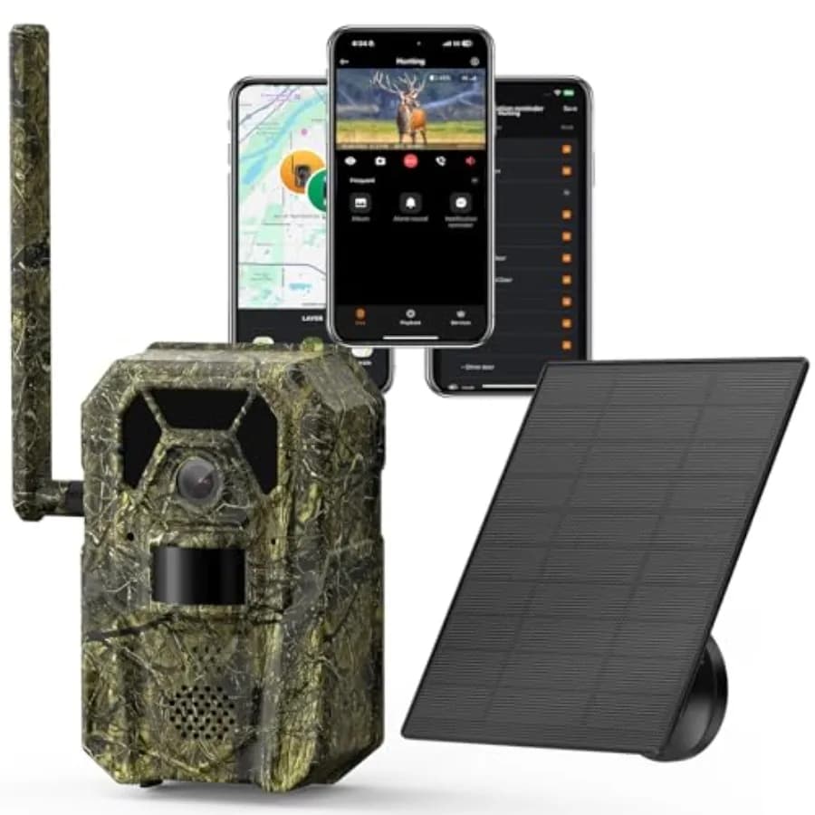 Telecamera per il monitoraggio della fauna selvatica e per la sicurezza domestica con video audio 2K, visione notturna IR senza bagliore, custodia impermeabile IP66, 13