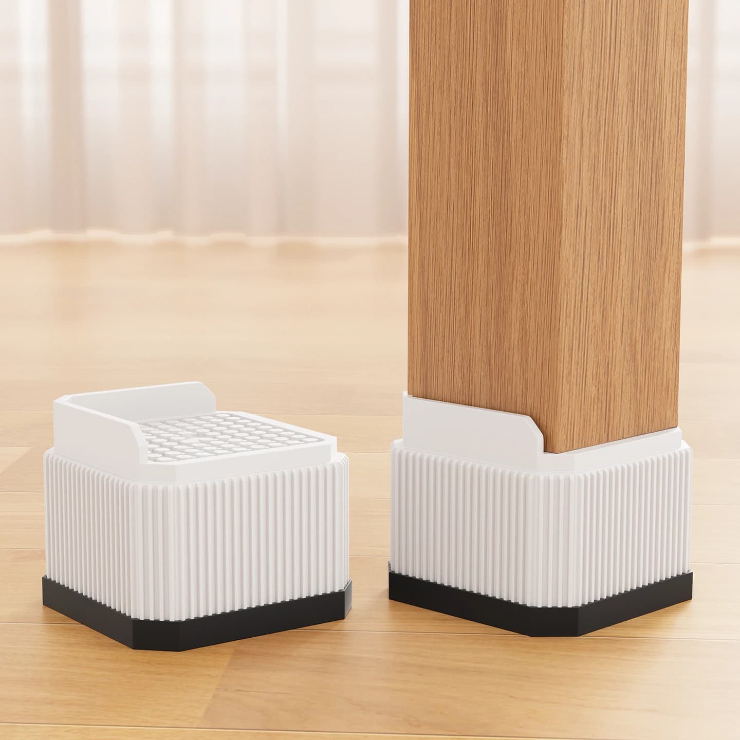 Rialzi Universali Impilabili per Mobili, Blocchi Elevatori Senza Attrezzi, Disponibili in 3 Colori per Gambe di Divani, Telai di Letti e Frigoriferi