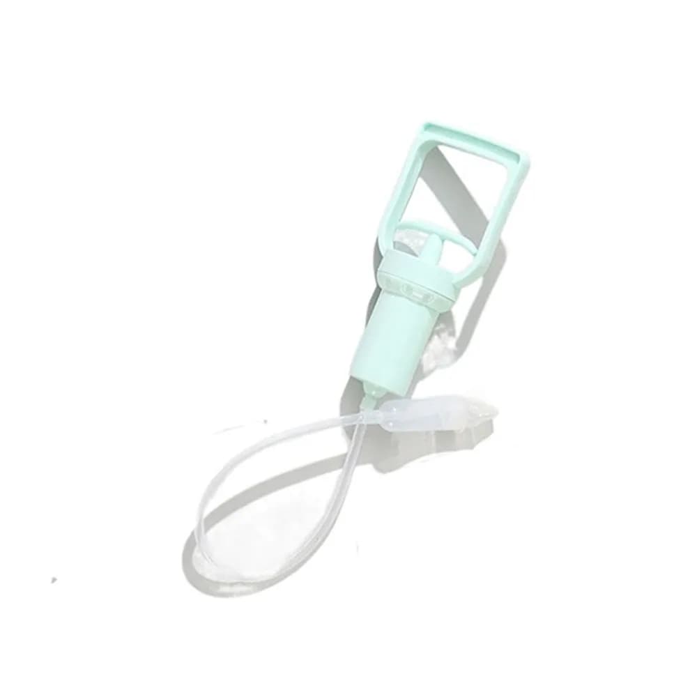 Testa in silicone Pulitore per naso neonato Tipo di tirare Snot Aspirazione sottovuoto Aspiratore nasale per bambini Pulibile Anti riflusso Lavaggio nasale