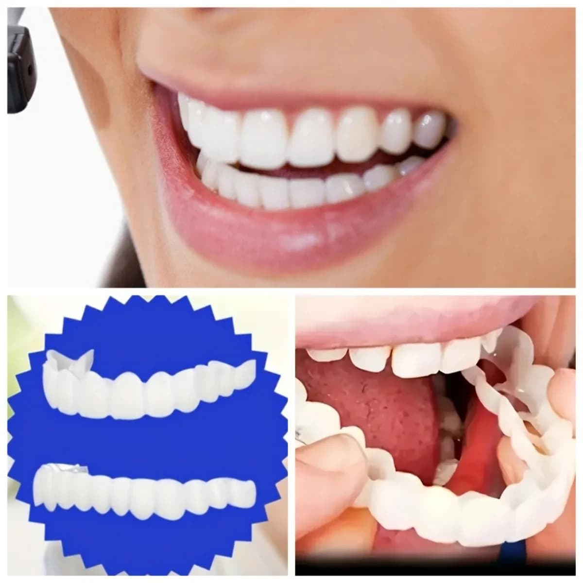 Faccette Dentali Temporanee Sbiancanti a Scatto, Senza Colla, Facile Applicazione per Uso Quotidiano e Occasioni Sociali ck848