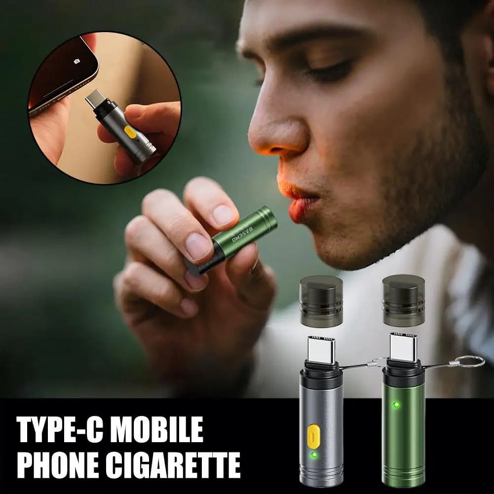 Mini accendino per telefono cellulare di tipo C, wireless, per viaggi all'aperto, adattatore per accendisigari plug and play di sicurezza portatile