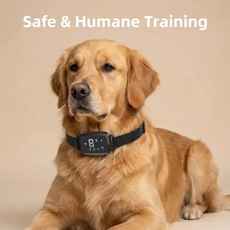 Adjustable Vibration Dog Training Collar USB Recharge Waterproof Anti Barking Collar Auxiliary Pet Behavior Correction Tool