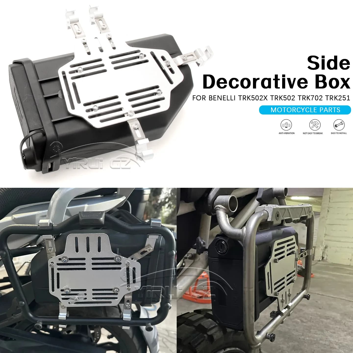 PER BENELLI TRK502X TRK502 TRK702 251 Cassetta degli attrezzi per moto Cassetta degli attrezzi Scatola decorativa laterale impermeabile Kit di pronto soccorso/rottura Cassetta degli attrezzi