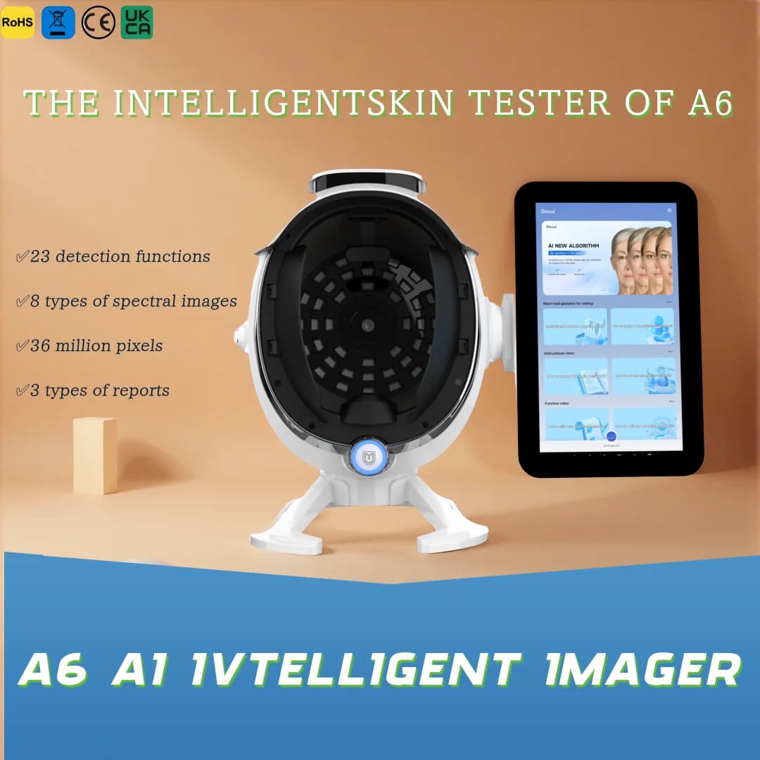 Analizzatore Cutaneo AI con WiFi, Riconoscimento Automatico del Viso, Analisi 3D, Rilevamento di 10 Problemi della Pelle, Scanner Facciale - 30M Dati Clinici