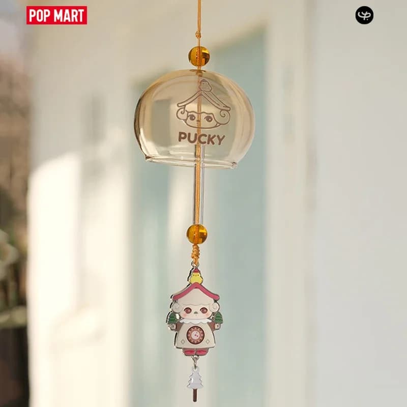 POP MART PUCKY Home Time Series Wind Chime Hangings Blind Box Mystery Box Kawaii Guess Bag Anime Figure Ornament Figurines Gift
