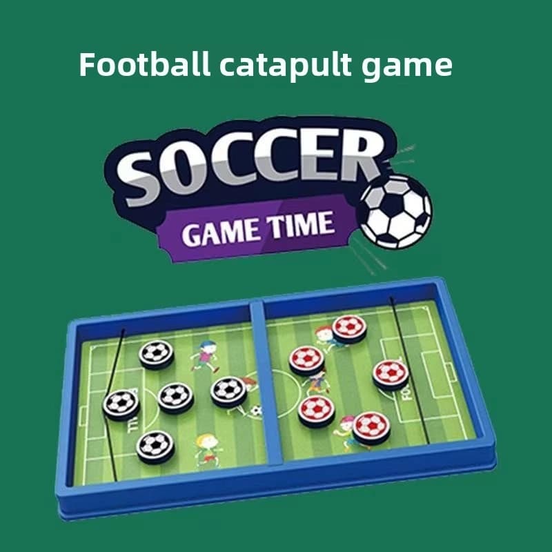 1 set Football Ejection Game, Kids Fun Bouncing Chess Board Game, Barrel-type Launch Desktop Educational Toy