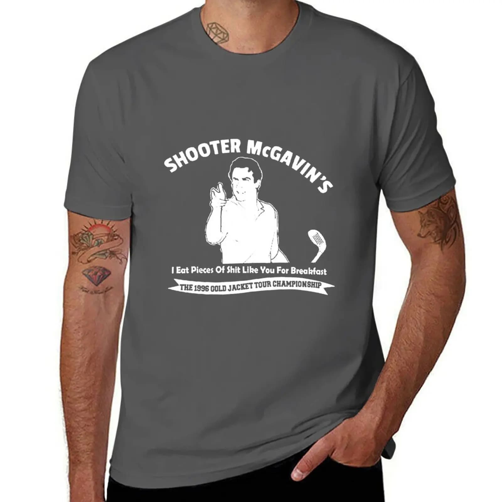 T-shirt da golf Shooter McGavin, maglietta basic per outfit quotidiano