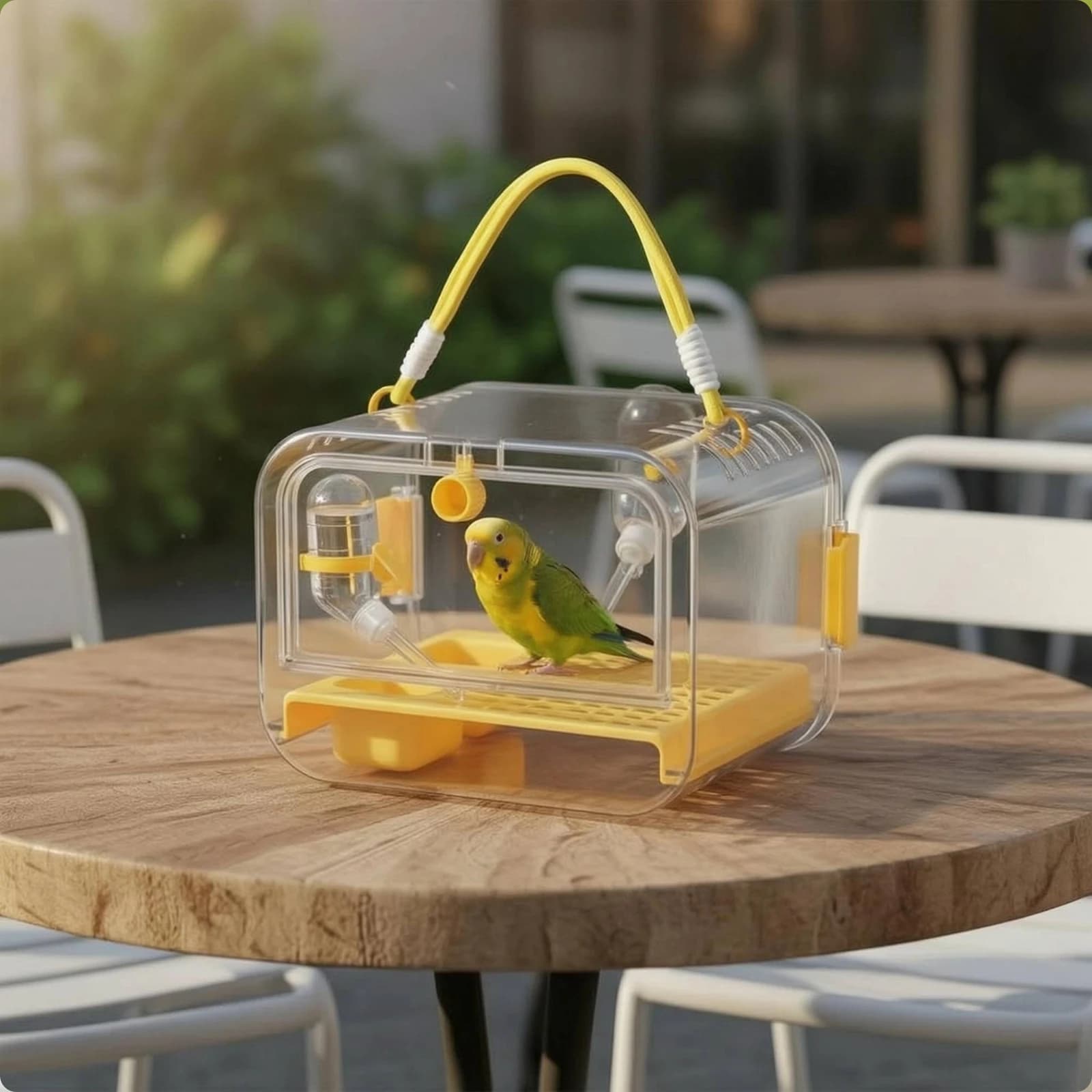 Portable Parrot Carrier Transparent Traveling Bird Carrier Portable Bird Carrier Carry Handle Pet Gear Secure Transport