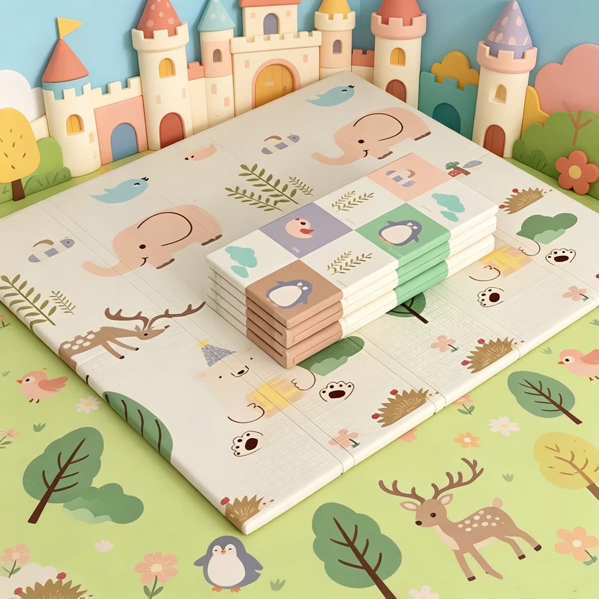 Non-Toxic Baby Play Mat Foldable Educational Children's Carpet in The Nursery Climbing Pad Kids Rug Activitys Games Toys 180*100