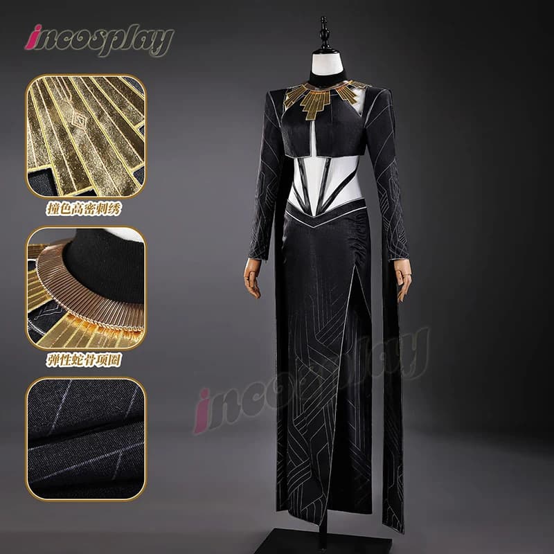 Lune Cosplay Costume Game Expedition 33 Women Sexy Black Dress Halloween Carnival Uniforms Party Suit Size S-3XL Custom Made