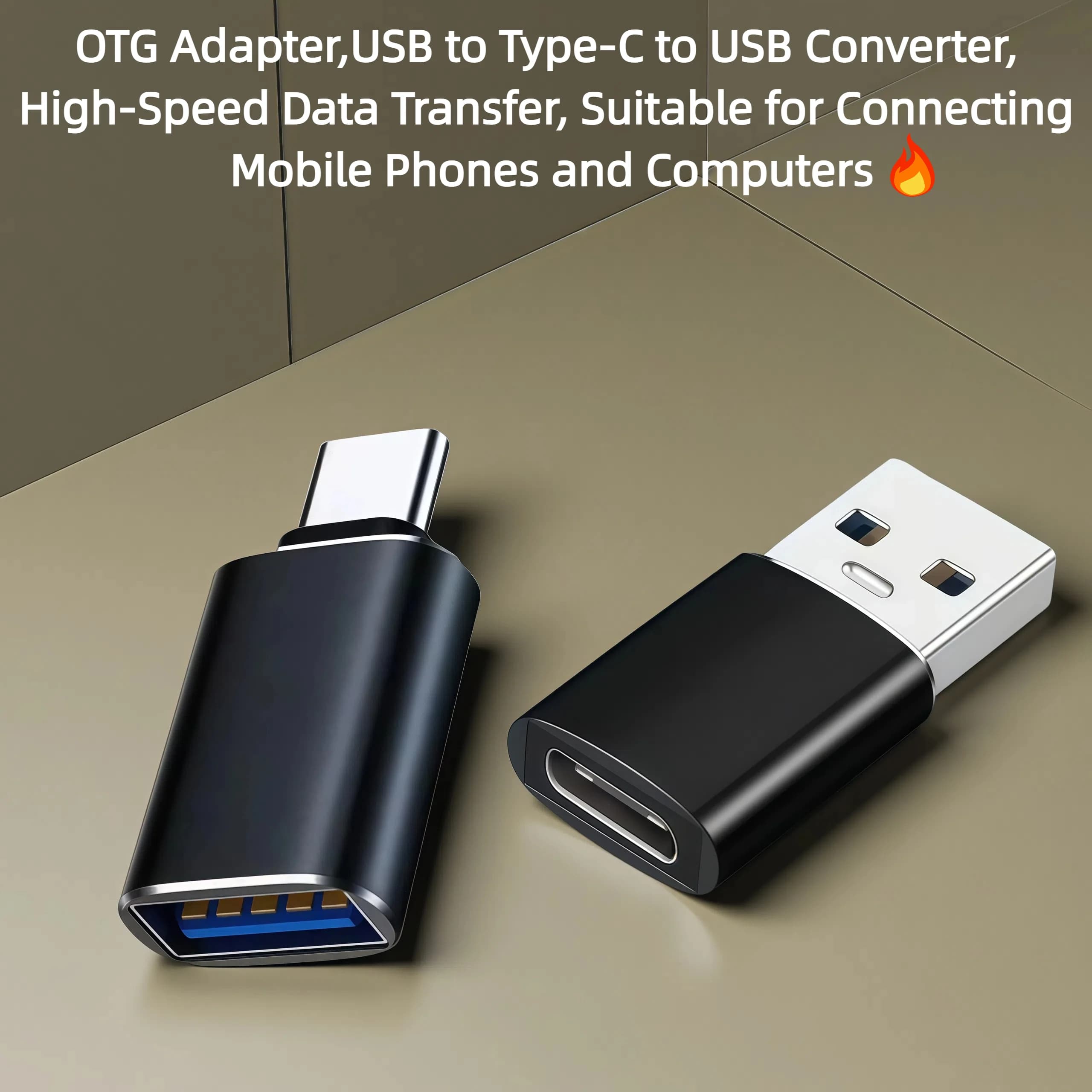 USB C Female To USB A Male Adapter, Type C To USB A Charger Cable Converter