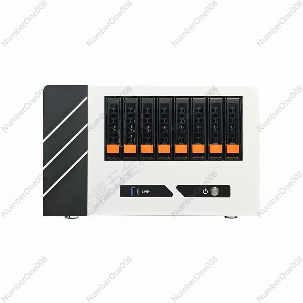 Server NAS a 8 Bay con Slot PCIe Full-Height, Supporto Scheda Madre MATX, Chassis Hot-Swap per Espansione Dati