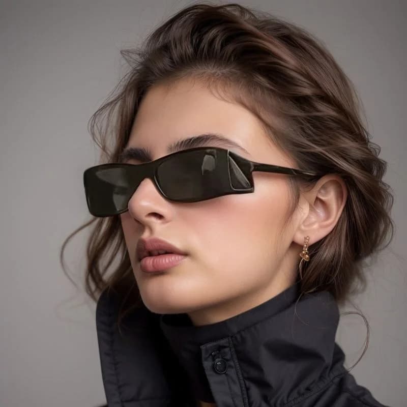 Occhiali da Sole di Alta Moda con Montature Piccole, Tendenze Alla Moda, Occhiali da Sole Hip-Hop Personalizzati Y2K per Uomo e Donna
