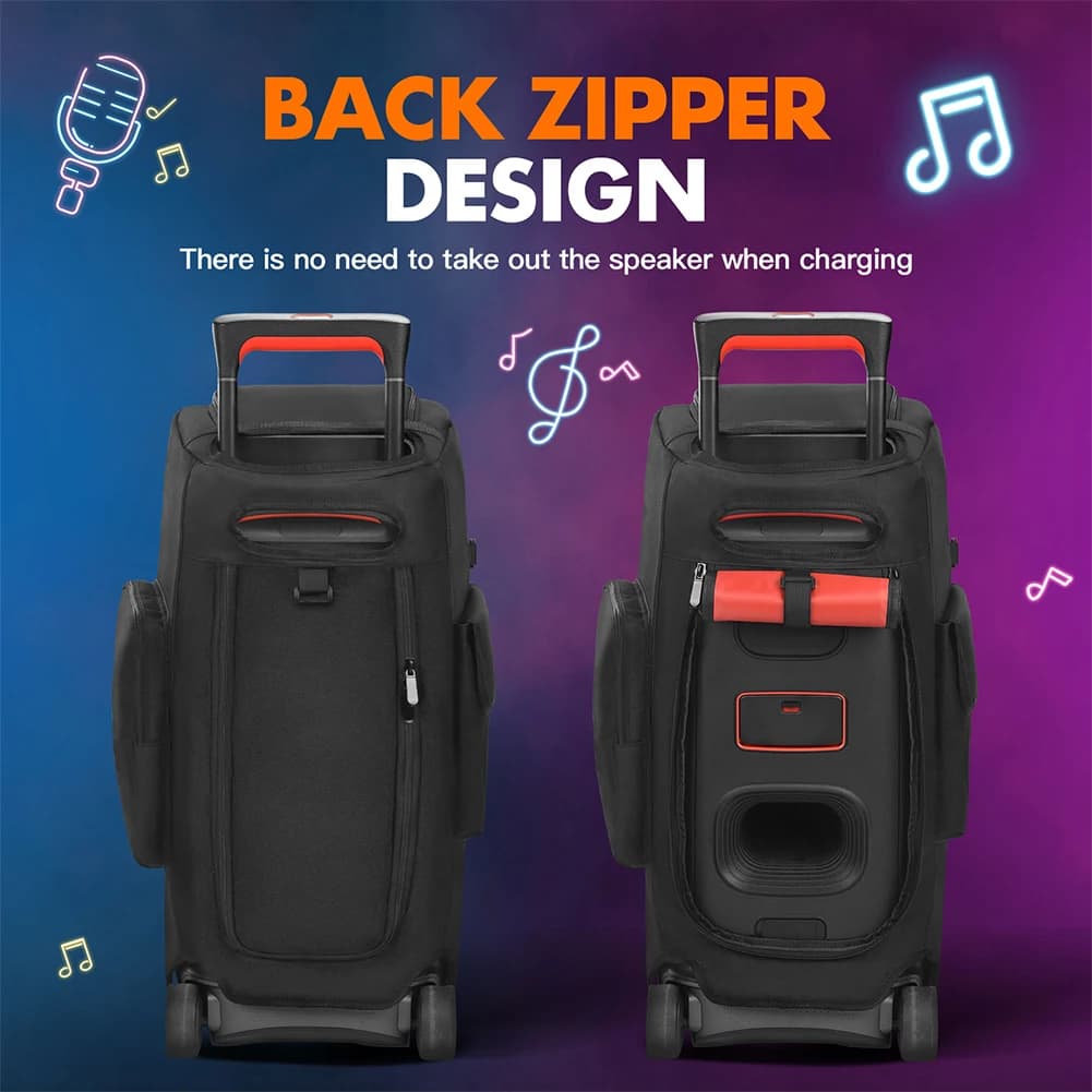 Copertura antipolvere per altoparlante Custodia antipolvere per altoparlante portatile impermeabile Chiusura con cerniera Copertura protettiva imbottita per altoparlante per JBL PARTYBOX 310/320