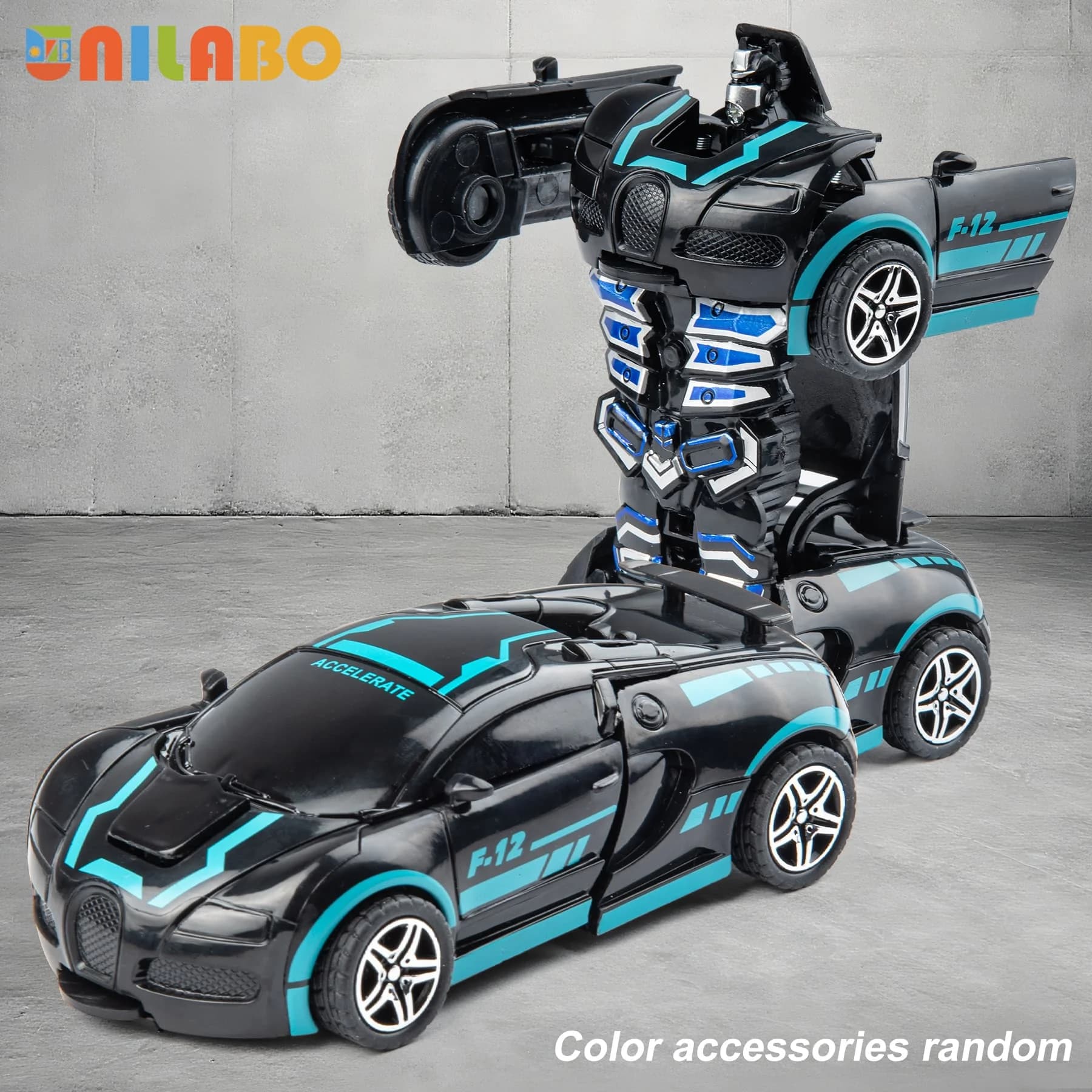 Convertible robot sports car toys, without batteries, educational gift for children, colorful vehicle model for game learning