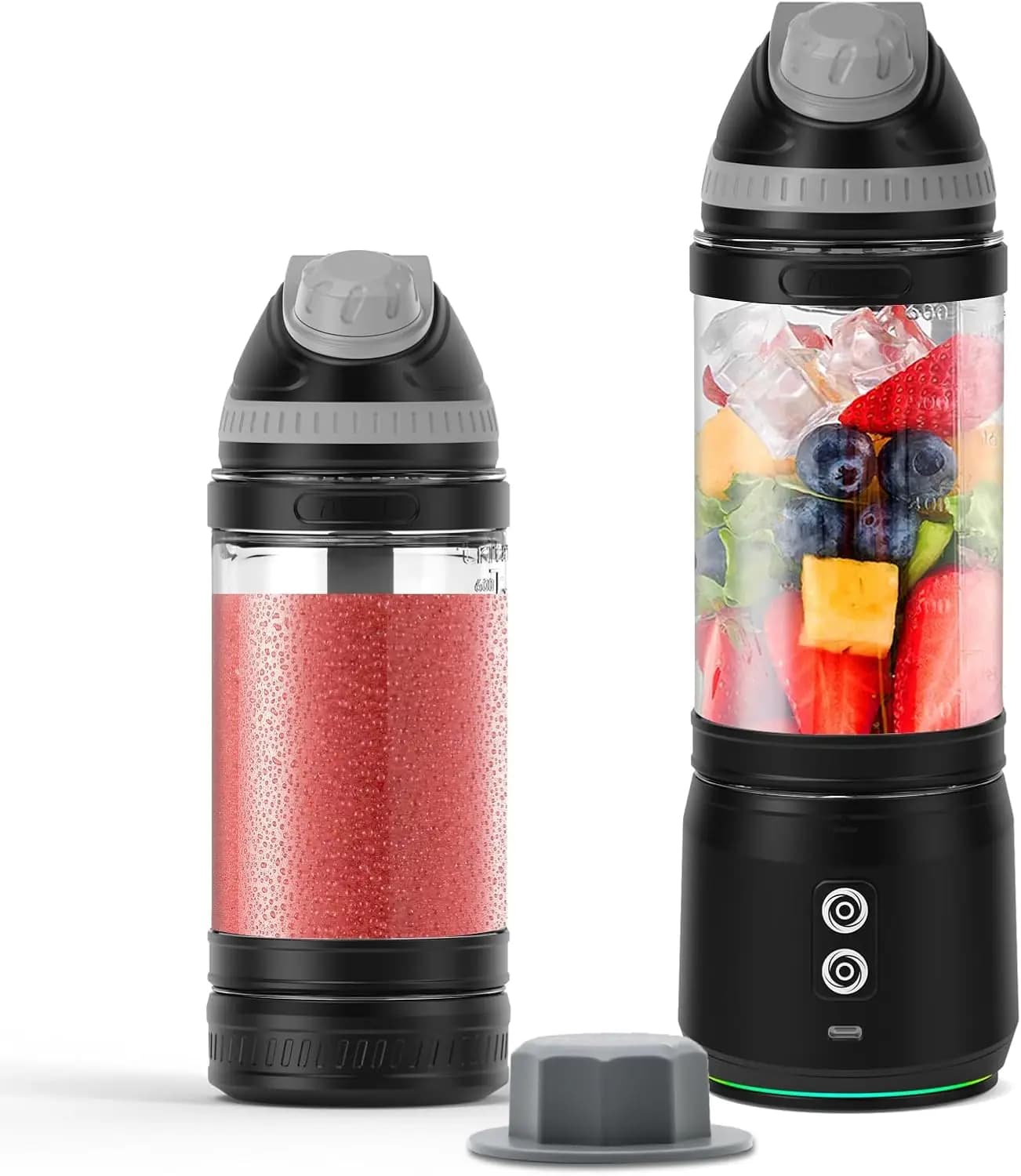 Portable Frullator, Anti-Intasting for Frullati and Smoothie, USB Rechargeable, Without BPA, 24oz Sportivo
