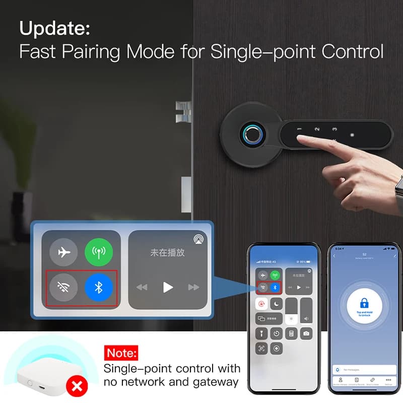 2026new 2023 new product no lock body app remote control tuya smart handle lock tuya smart handle lockeasy installation