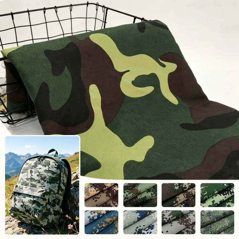 100x150cm Outdoor Waterproof Polyester Fabric for DIY Sewing Outdoors Camouflage Raincoat Oxford Fabrics Camping Tent PU Cloth