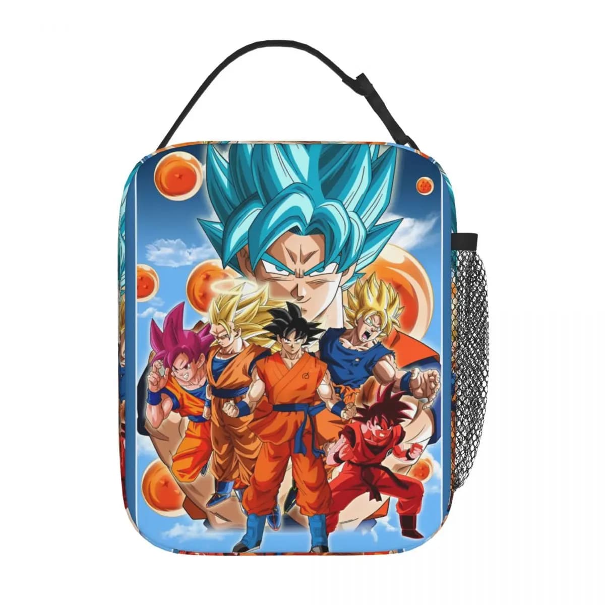 Borsa Termica DBZ per Pranzo, Contenitore Super Saiyan Impermeabile, Borsa Frigo per Scuola e Viaggio, per Ragazzi e Ragazze