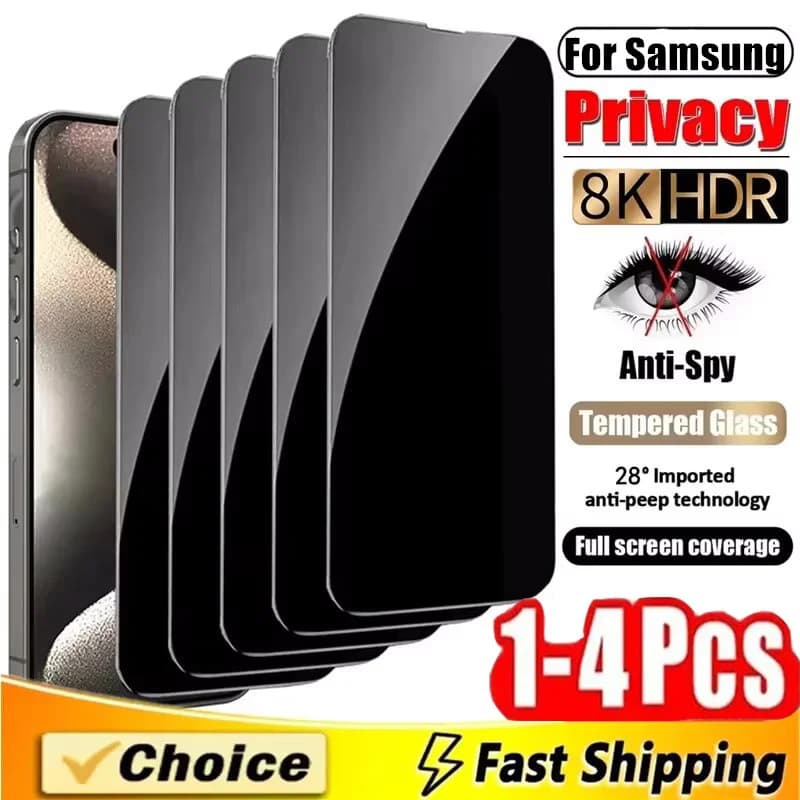 Copertura Completa Anti-spia Vetro Temperato Per Samsung Galaxy S25 S24 Ultra A56 A55 A36 S21 FE Privacy Protezione Dello Schermo S23 A53 A54 A36