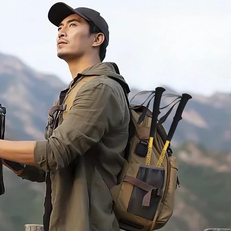 Trekking Stick Foldable for Hiking, Ultralight Telescopic, Professional Hiking and Leisure Equipment