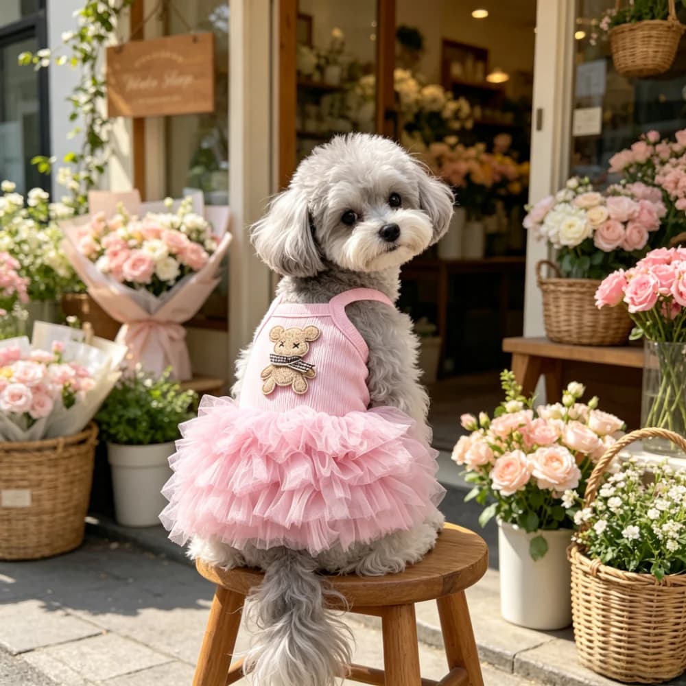 1PC Princess Dog Skirt Sleeveless Puffy Cute Pet Half Skirt Comfortable for Small Dogs Cats