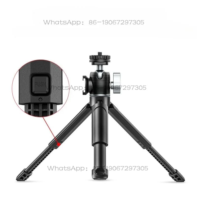 Treppiede Portatile MT14 per Mini Fotocamera, Asta Selfie, Supporto per Telefono per Fotografia all'Aperto e Live Streaming