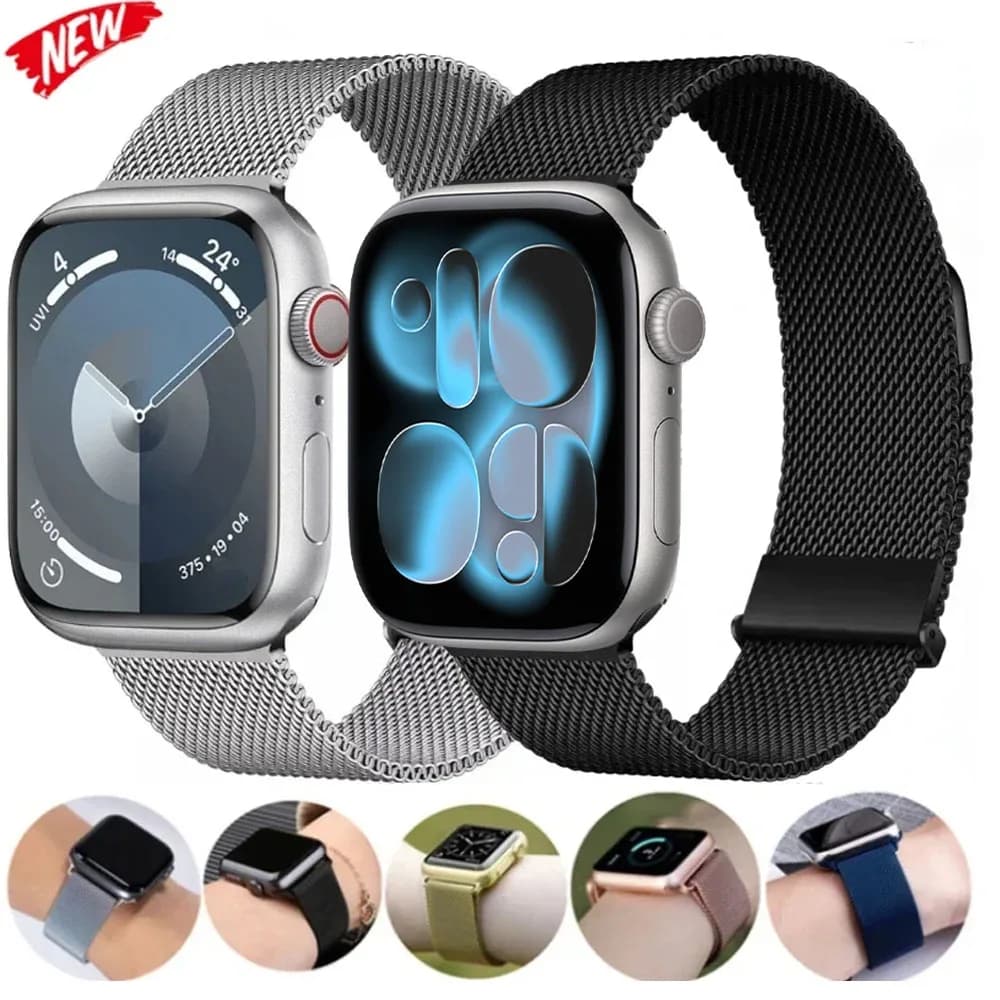 Cinturino magnetico milanese per Apple Watch 11-10 9 8 7 46mm 45mm 42mm 41mm Ultra 3 2 49mm cinturino cinturino iWatch 654 SE 44/40mm cintura