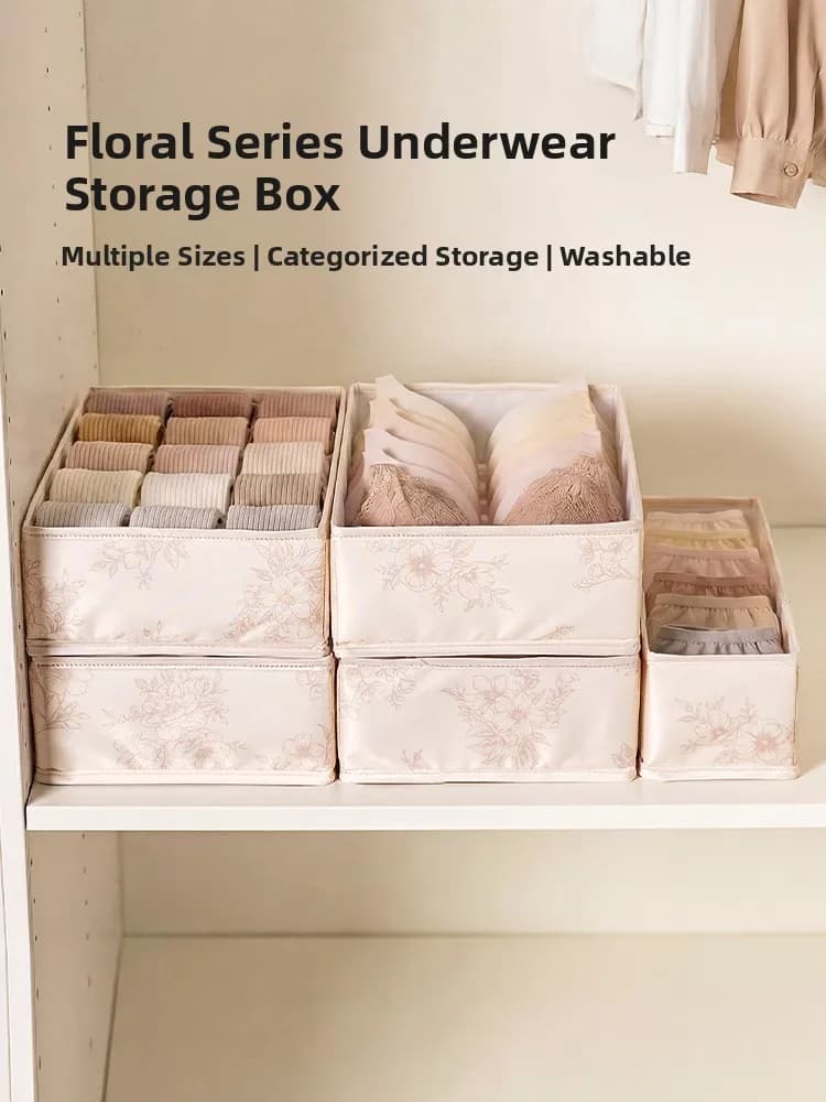 Organizzatore Moderno per Biancheria Intima, Scatola Stile Cassetto Tre-in-Uno per Calzini, Mutande e Vestiti Personali