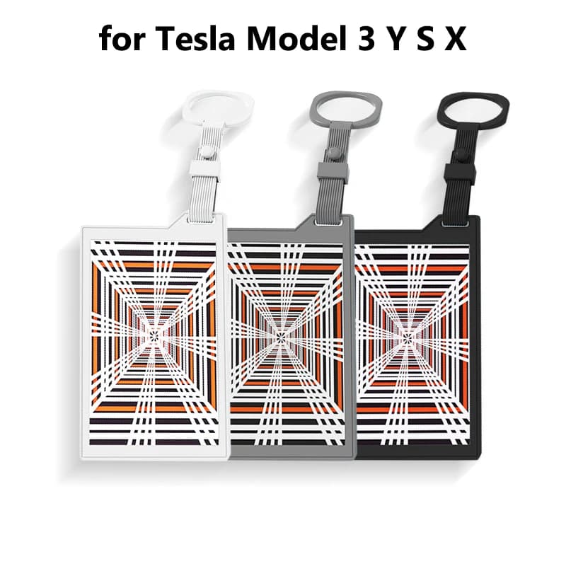 Porta carte chiave in silicone per Tesla Model 3 YXS Accessori per coperture protettive per carte chiave per auto Etichetta PLAID Light Speed Cybertruck
