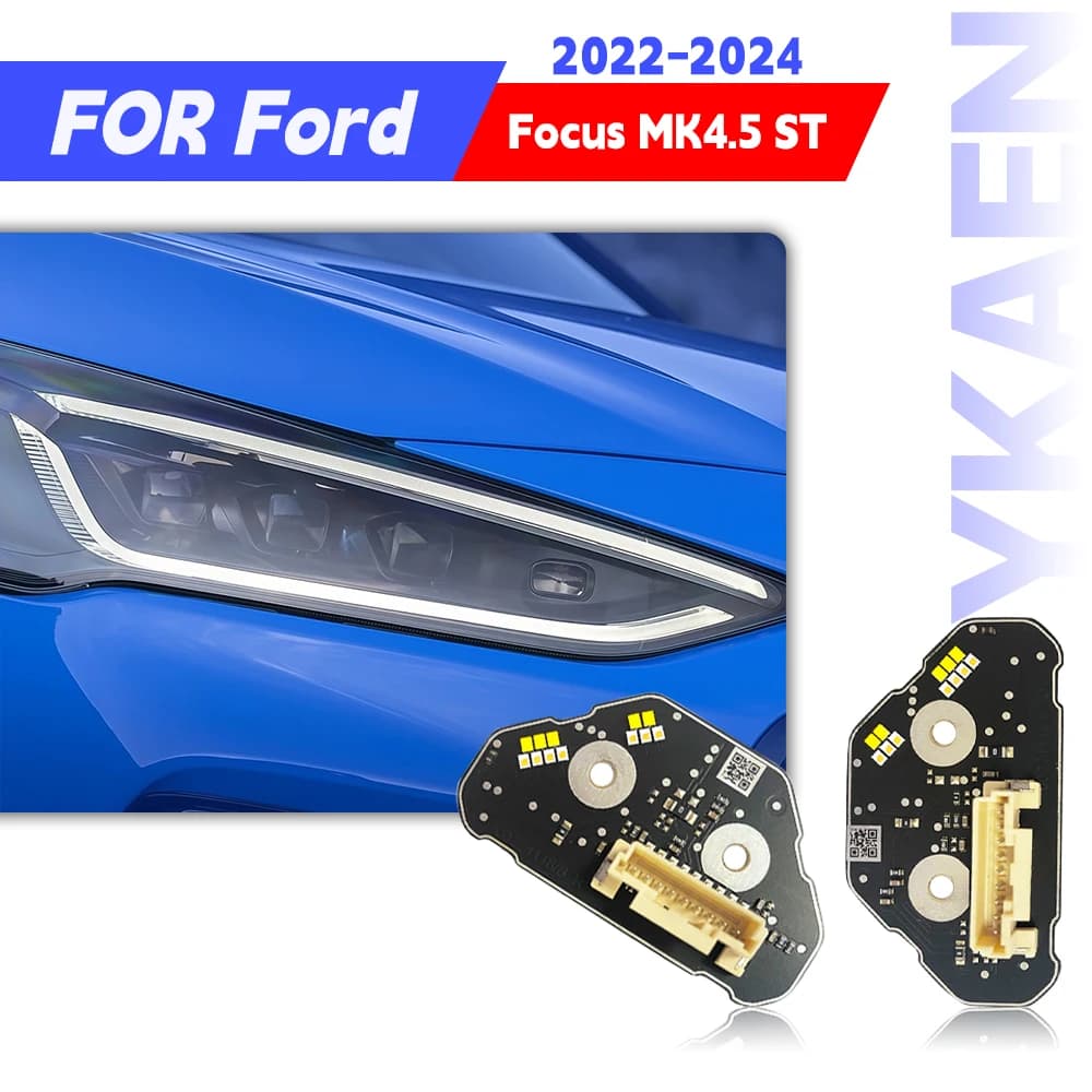 Giallo Bianco DRL Schede LED Chip Per Ford Focus MK4.5 ST 2022-2024 Rosso Ambra Rosso Angel Eyes LED Faro Luce di marcia diurna
