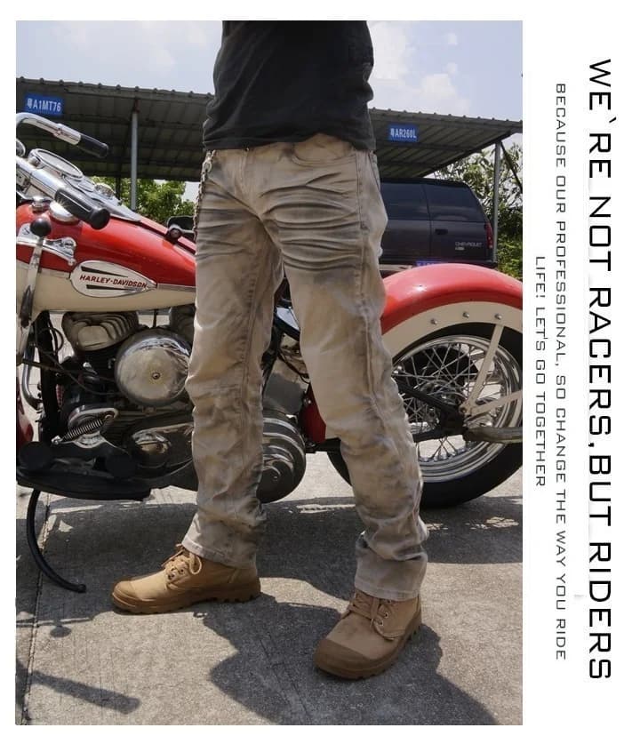 Pantaloni da Moto Uglybros Motorpool, Jeans Protettivi per Motociclisti, Pantaloni da Touring con Imbottiture per Ginocchia e Fianchi