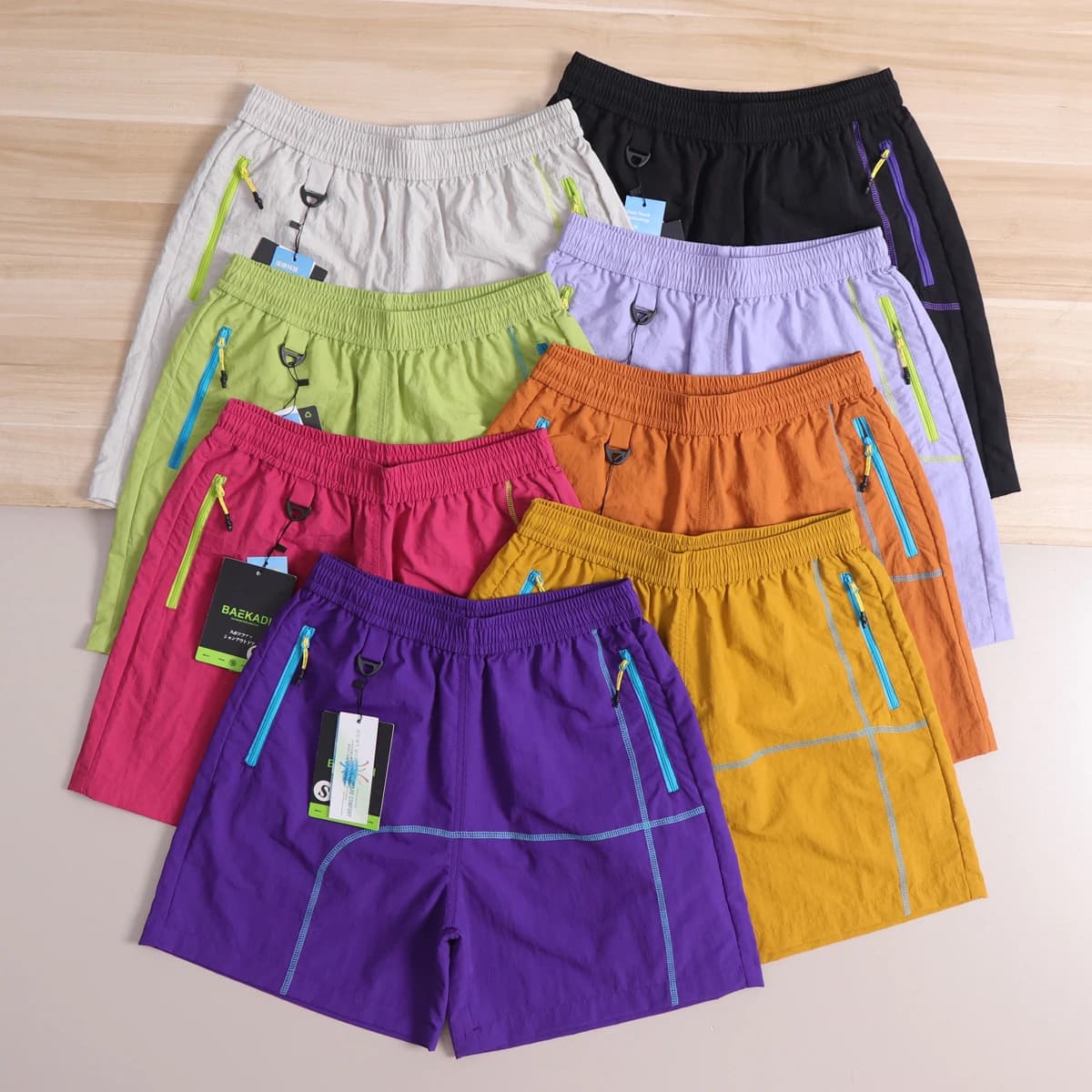 Men's Lightweight Quick Dry Breathable Beach Shorts Outdoor Summer Durable Straight Leg Nylon Short Pants for Active Living