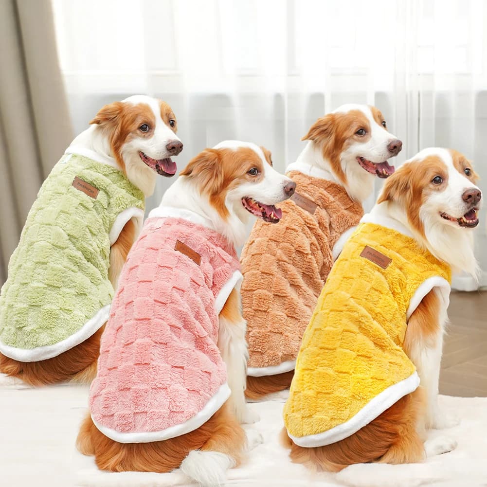 S-6XL Flannel Warm Dress for Dogs Company 1.5-25 kg Dog Clothes Pigiama Winter Coat Pet Clothes for Medium and Large Dogs