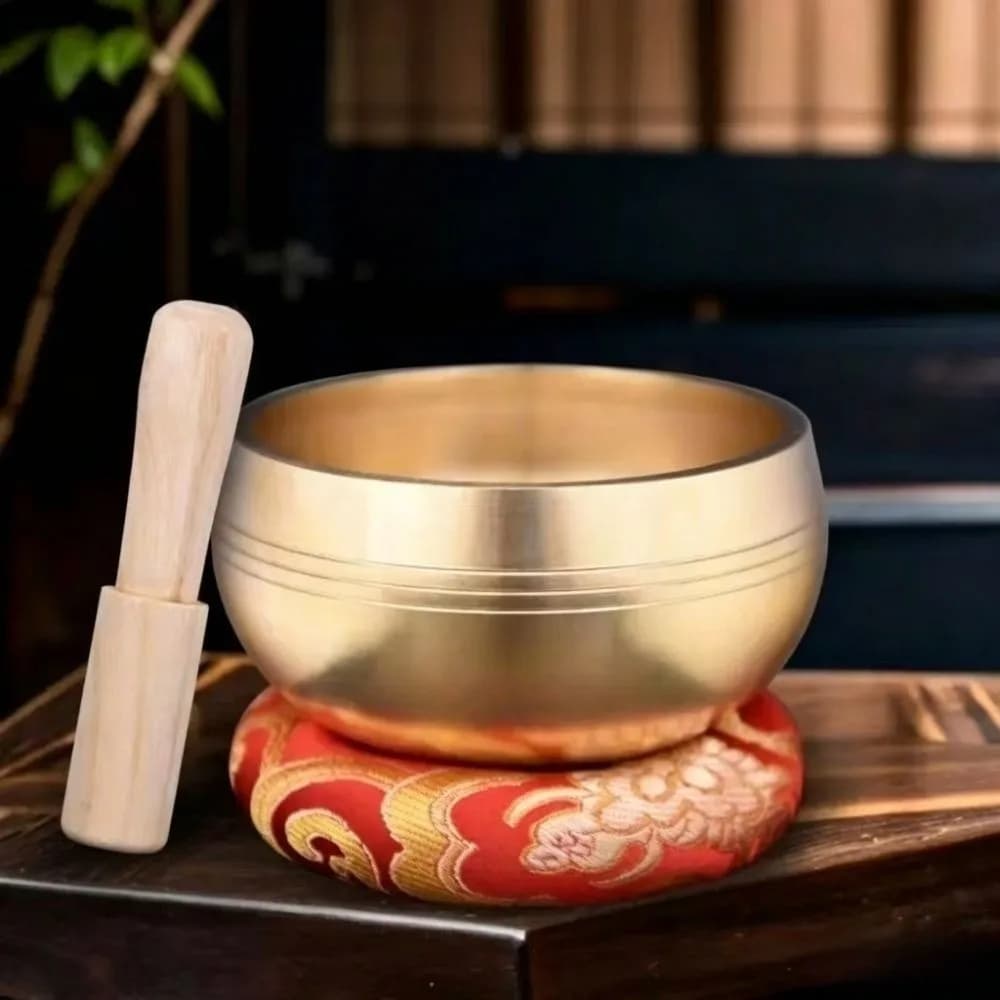 Portable Mini Singing Bowl Healing Therapeutic Use Sound Bowl with Stick Stress Relief Tibetan Singing Bowl Sound Healing