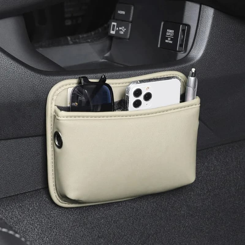 1 Pezzo Scatola Portaoggetti Auto Adesiva Universale, Organizer Tascabile per Telefono, Chiavi, Carte, Accessori Interni Auto