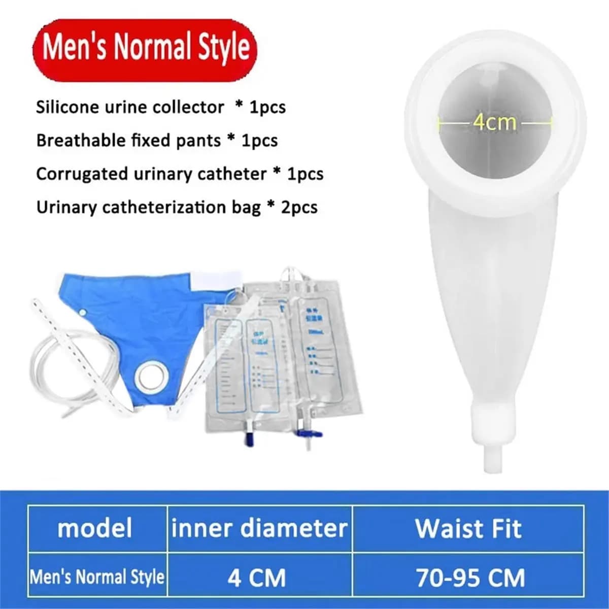 Catetere Super Comodo per la Raccolta dell'Urina, Sacche Urinarie Riutilizzabili in Silicone per Uomini, Dispositivi Anti-perdita per il Controllo della Vescica