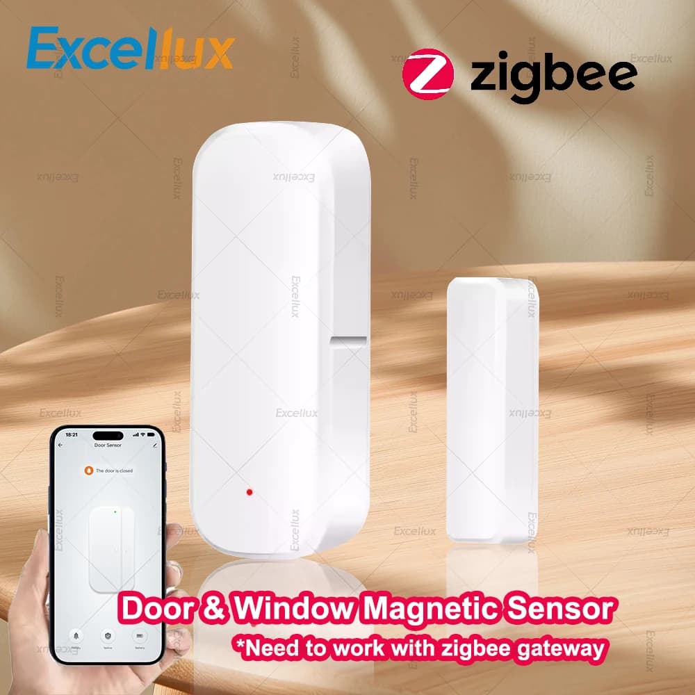 ZigBee Sensore per porte e finestre Protezione di sicurezza domestica intelligente Allarme Porta aperta Chiudi Rilevatore di contatti magnetici wireless Monitor remoto