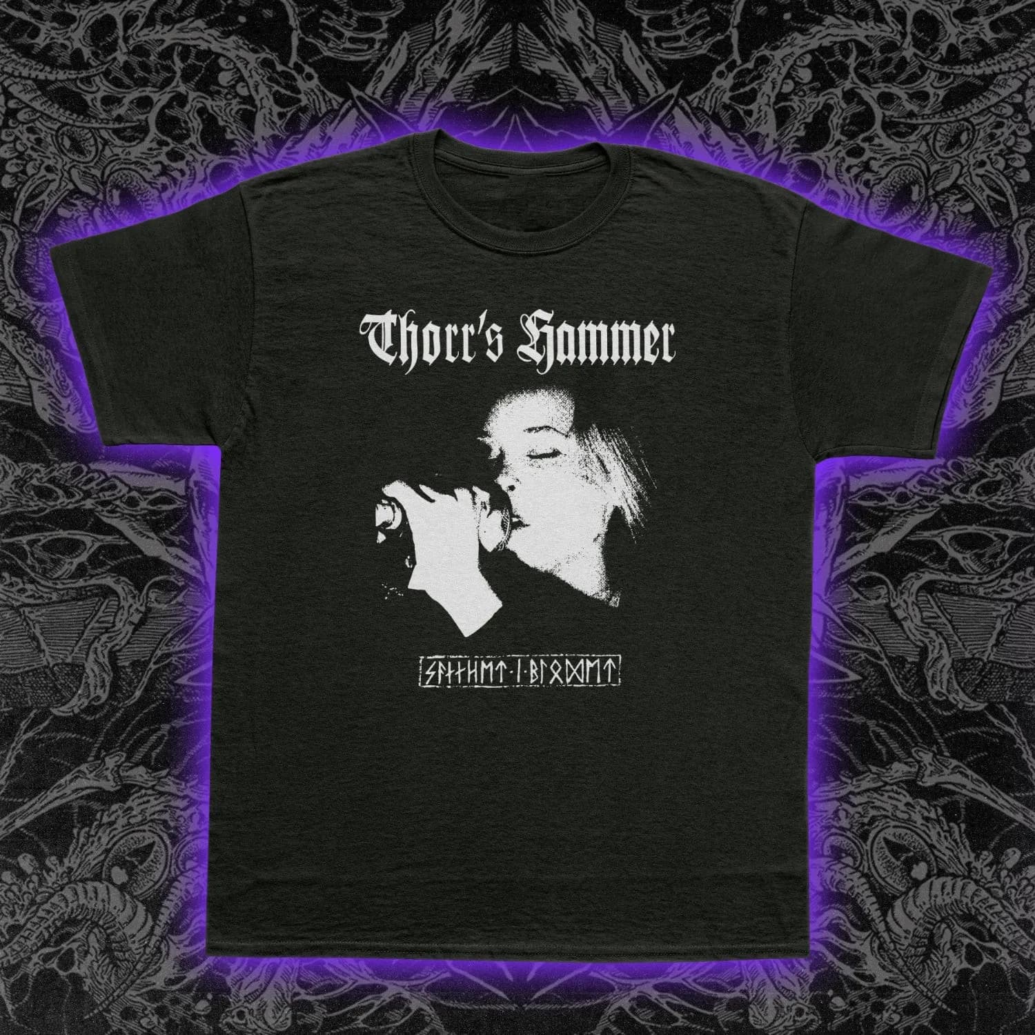 Maglietta Thorr's Hammer Doom Metal Black Metal Runes Agalloch Greg Anderson